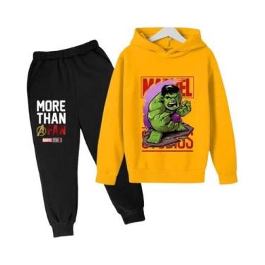 Imagem de Conjunto De Moletom Com Capuz Do Hulk Para Crianças, Suéter E Calças D