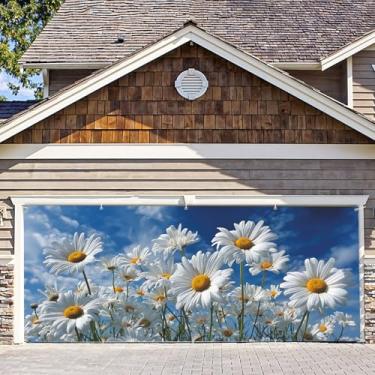 Imagem de 7 * 16FT Primavera Margarida Decoração de Porta de Garagem Primavera Margarida Faixa de Porta de Garagem para Festa Interior Exterior Grande Pano de Fundo de Quintal