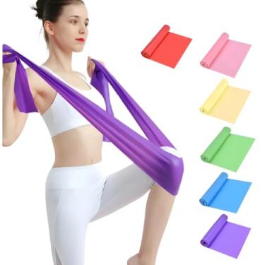 Imagem de Faixa Elástica para Exercícios Resistência para Yoga Pilates Fisioterapia Cores Sortidas Premium