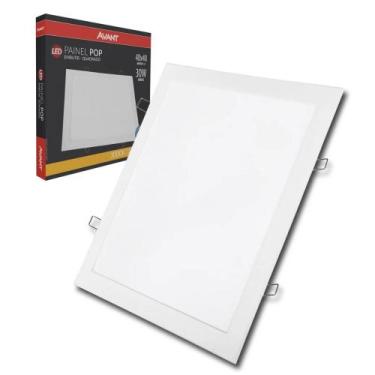 Imagem de Painel Alumínio Quadrado Embutir Luz Amarela 30w Bivolt 40cm - Avant