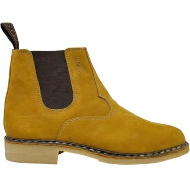 Imagem de Botina Vira Francesa Costurada a Mão em Couro Bico Redondo Elástico Descoberto GAROTTI 4101900 Tamanho 42