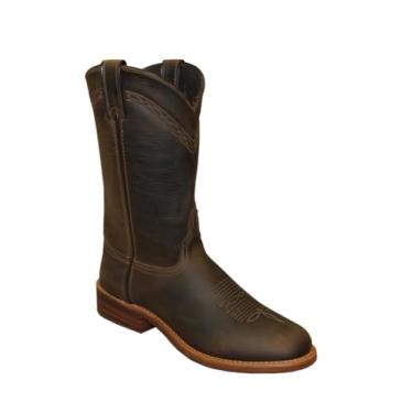 Imagem de Abilene Botas masculinas de cowboy Bison Stockman de couro marrom de 28 cm, Marrom, 43 BR