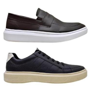 Imagem de Kit Mocassim Masculino + Sapatênis Casual Confortável-Masculino