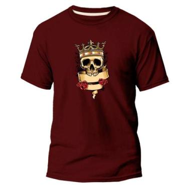 Imagem de Camiseta Básica Algodão Premium Estampa Digital Caveira Rei - Pavesi, 