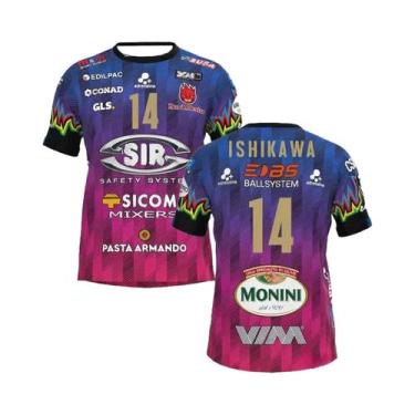 Imagem de Camisa De Voleibol Unissex Nº. Camiseta Masculina Sir Safety Perugia B