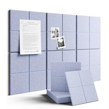 Imagem de Fluxynara Quadro de avisos grande de feltro 91 cm x 61 cm Alternativo para quadro de cortiça - Pacote com 6 com 40 abas adesivas removíveis seguras, quadros de cortiça para paredes, quadro de cortiça