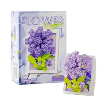 Imagem de Porta-Retrato De Girassol E Rosa, Micro Bloco De Construção HUIQIBAO M