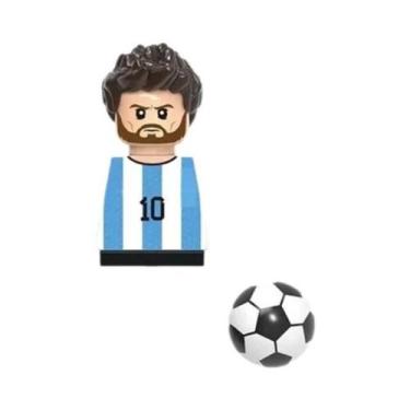 Imagem de Modelo De Brinquedo De Blocos De Construção Mini De Jogadores De Futeb