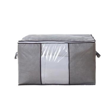 Imagem de Caixa Saco Organizador Cobertor Casaco Guarda Roupa(84 Cinza 1 Uni)