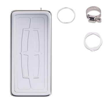 Imagem de Bandeja coletora extra grande de aço inoxidável para unidades AC - Kit de drenagem de condensado retangular durável (1000 x 475 x 38 mm) - Solução perfeita para drenagem de ar condicionado