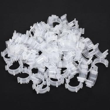 Imagem de 80 peças de clipes de bobina de plástico transparente, organizadores de carretel de linha, acessório de ferramenta de costura para artesanato DIY bordado