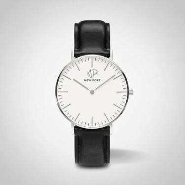 Imagem de Relógio Masculino Riverside Couro Casual Preto 40mm New Port-Masculino