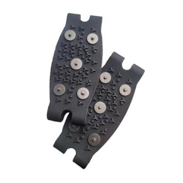 Imagem de Aymzbd Crampons, Garras de Gelo, Acessórios para Calçados, 5 Espigões, Cravos de Tração Profissionais para Neve, Adequados para Atividades Ao Ar Livre Como P, Preto