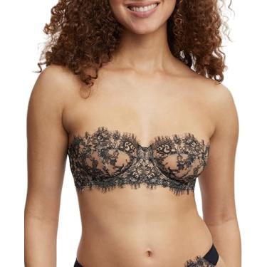 Imagem de Skarlett Blue Sutiã feminino Entice sem alças com aro 329143, Preto/Nylon, 32A