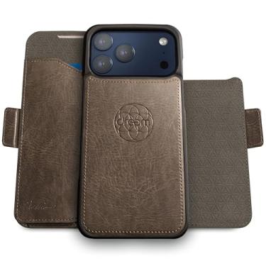 Imagem de Dreem for iPhone 17 Pro Case Wallet, Revolutionary Phone Stand, Vegan Leather, MagSafe-Fit, Magnetic Detachable Flip Cover, RFID Blocking Card Holder, Gift-Box [Fibonacci:Smoky Grey]