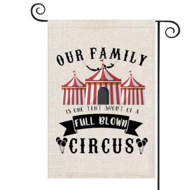 Imagem de ZJXHPO Decoração de casa de festa de circo, barraca familiar, divertida, decoração de varanda ao ar livre, bandeira de fio temática, presente de inauguração de casa (bandeira de circo)