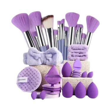 Imagem de Conjunto De Pincéis De Maquiagem Macios Para Pele Mista 13/33 Peças Ki