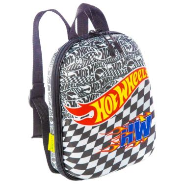 Imagem de Lancheira Infantil Hot Wheels Maxtoy Diplomata Alça De Costas Escolar Masculina Leve Resistente
