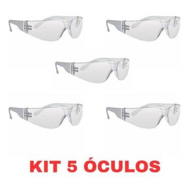 Imagem de Oculos P/ Laboratorio Enfermagem Segurança Visual 5 Unid Nf - Loja Sec