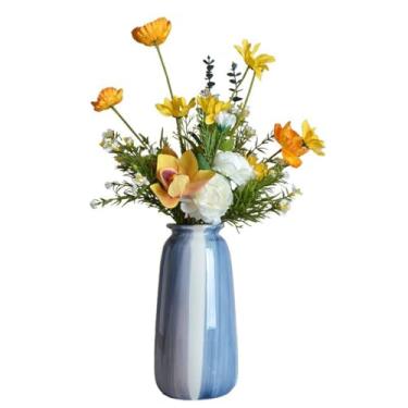 Imagem de Vasos simples vaso de cerâmica arranjo de flores secas armário doméstico mesa ornamentos vaso de mesa (B)