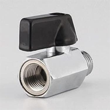 Imagem de Fêmea macho 1/4 NPT rosca porta completa válvula de esfera de latão interruptor de desligamento 1 peça