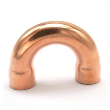 Imagem de DWBPGVUN 42 x 1,2 x 93 mm 180 graus curva cobre extremidade alimentação encanamento encaixe de tubulação para gás água óleo DWBPGVUN