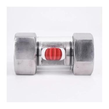 Imagem de 1/10.2 cm 3/20.3 cm 1/5.1 cm 3/10.2 cm 2.5 cm BSPT fêmea em linha 304 indicador de fluxo de visão de janela com impulsor