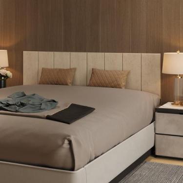 Imagem de Cabeceira Modular Estofada Adesiva Autocolante Queen 160cm - Via Nossa
