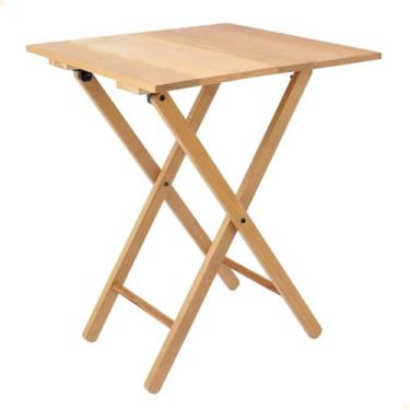 Imagem de Mesa de Madeira Dobrável Tramontina Lille em Madeira Tauari FSC com Acabamento Verniz