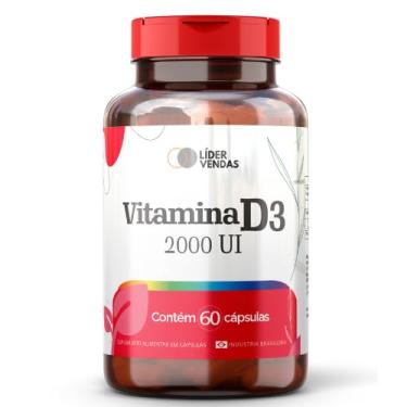 Imagem de Vitamina D3 2000 UI (Colecalciferol) - 60 Cápsulas de 500mg - Auxilia no Sistema Imunológico, na Absorção de Cálcio e na Saúde Óssea e Muscular - Alta Biodisponibilidade