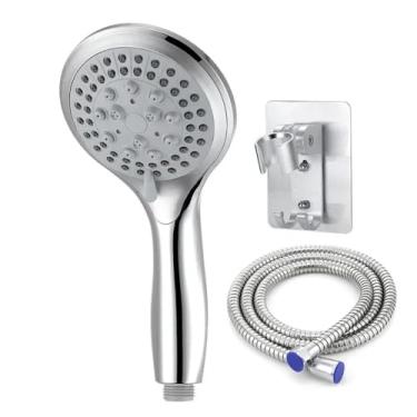 Imagem de Bocal Muti-Mode no chuveiro design clássico 110 mm cabeça de chuveiro de mão segura chuva banheiro filtro de chuveiro elétrico, azul marinho