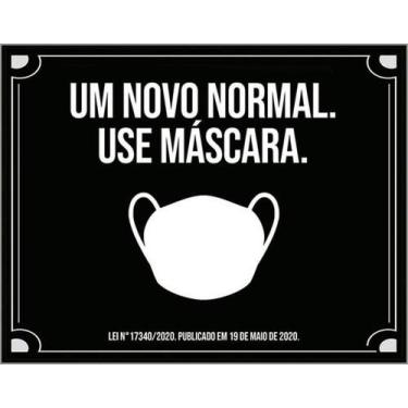 Imagem de Kit 3 Placas De Sinalização -Um Novo Normal Use Máscara - Sinalizo