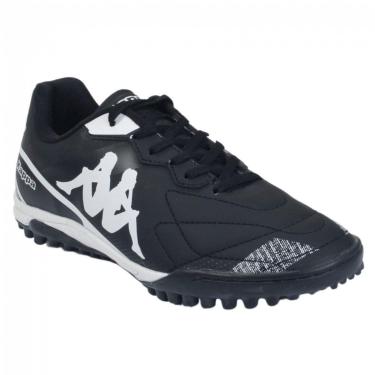 Imagem de Chuteira Futebol Society Kappa Preta e Branca Original-Masculino