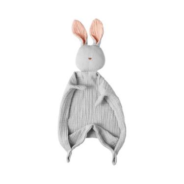 Imagem de Toalha Calmante Para Bebê Coelho 100% Algodão Lenço De Cartoon Para Be