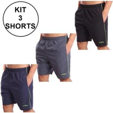 Imagem de Kit 3 Shorts Curto Tactel Com Elastano-Masculino