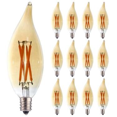 Imagem de Lâmpada LED FANNIS C32 Flame Tip Filament 4 W (25 W 40 W) E12, pacote 