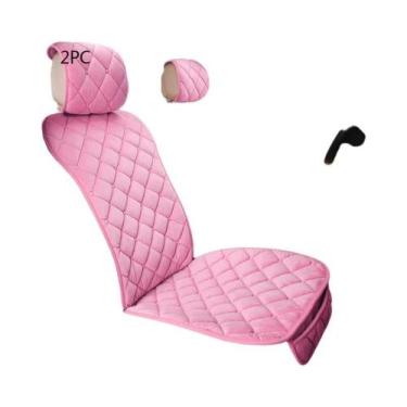 Imagem de Capa De Assento De Carro Rosa De Pelúcia Quente Para Inverno Para Mulh