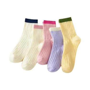 Imagem de Meias Femininas Fofas De Renda, 5 Pares, Estilo Lolita Harajuku, Macia