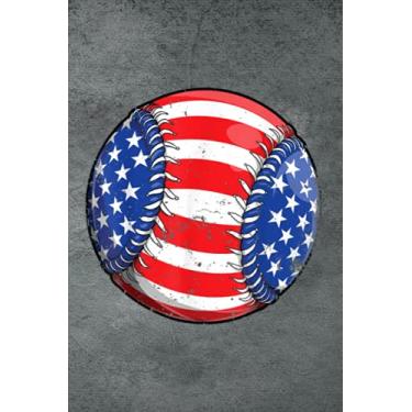 Imagem de Rastreador de despesas pessoais beisebol bandeira americana 4 de julho crianças meninos