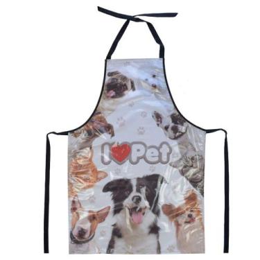 Imagem de Avental Divertido Impermeável Para Petshop Banho E Tosa Com Regulagem 