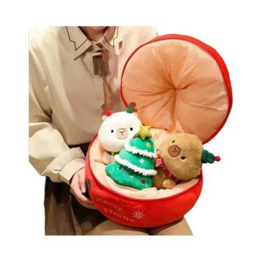 Imagem de Brinquedos De Pelúcia De Capivara Com Árvore De Natal, Bonecos De Anim