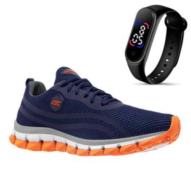 Imagem de Tênis Confortável Leve Caminhada Trabalho Academia Dia a Dia + Relógio
