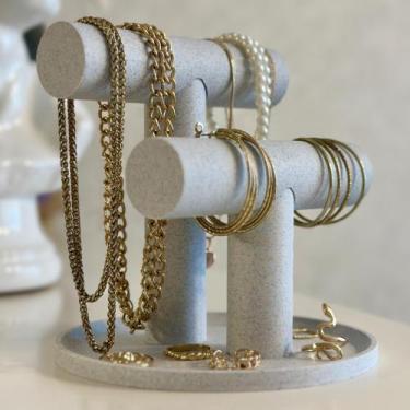 Imagem de Organizador de Joias e Bijuterias  Porta Colar, Pulseira, Anel e Brinc