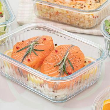 Imagem de Jogo Potes Vidro Ondulado Organizador 1040ml Papinha 3 Un - Belo Vidro