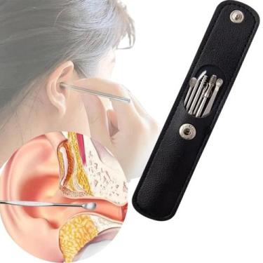 Imagem de Kit 6 Peças Colher De Aço Inoxidável Portátil Para Remoção De Cera De 