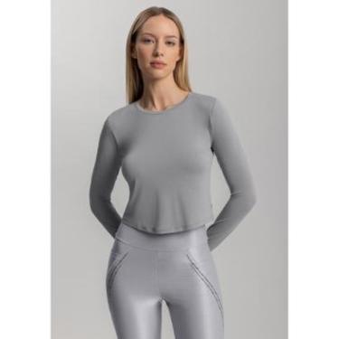 Imagem de Blusa Cropped De Mangas Longas Com Proteção Solar Move-Feminino