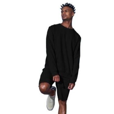 Imagem de Moletom Colcci Masculino Crewneck Simple Logo Preta-Masculino