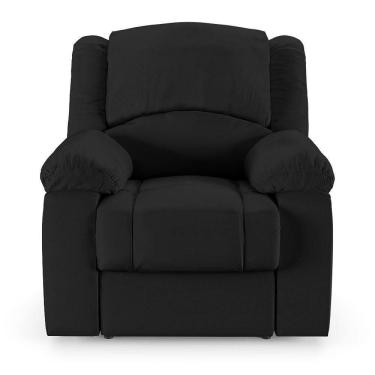Imagem de Poltrona Do Papai Reclinável Sala De Cinema Barcelona Touch Pu Preto