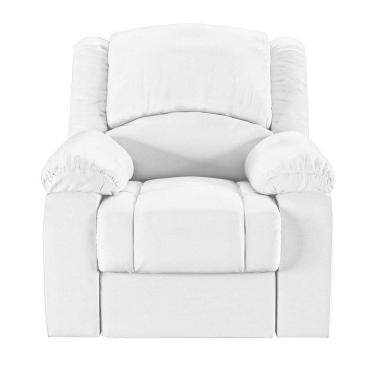 Imagem de Poltrona Do Papai Reclinável Sala De Cinema Barcelona Manual Pu Branco