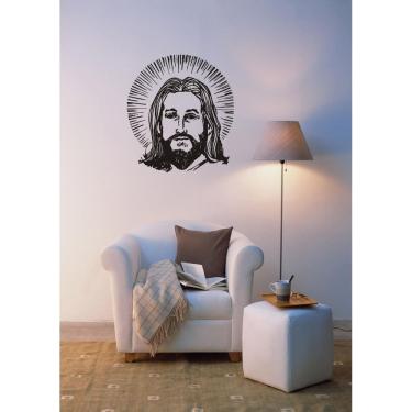 Imagem de Adesivo De Parede Decorativo Rosto Jesus Cristo